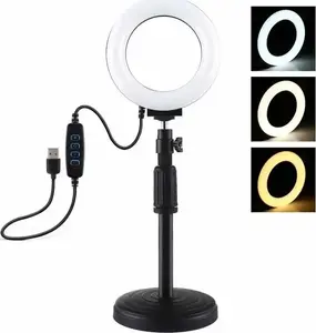 Puluz PU391 LED кольцевая лампа с подставкой Photo 1