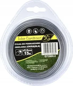 Pūsējzāles aukla GEKO pastiprināta apaļa 2,0 mm × 15 m pļāvējiem un trimmeriem
