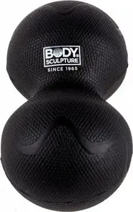 Массажный дуо-мяч Body Sculpture BB‑0122 — двойной массажный мяч, чёрный