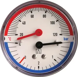 Pressure gauge Afriso Termomanometr TM80 4 bar axial 63 mm, model 63341