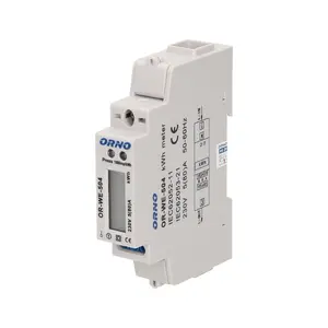 Elektrības skaitītājs ORNO OR-WE-504 elektronisks vienfāzes 230 V 5 A balts DIN 19,5×50×97,2 mm