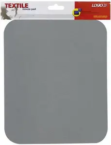 Mouse pad Logo model 50101, soft grey fabric surface, non-slip base