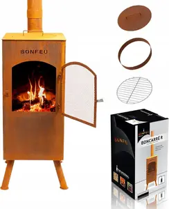 Garden fire pit Rojaplast BONFEU BONCARRÉ model 3503R rust finish