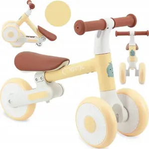 Ride-on for Children MoMi Dex Yellow — three-wheeled, lightweight, foldable, for 12 months+