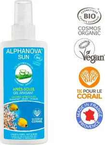 Успокаивающий гель-спрей после загара Alphanova Sun Bio*, 125 мл с алоэ — уход после загара