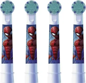 Toothbrush replacement heads set, BRAUN Oral‑B Frozen, 4 pieces, multicolour, Spider‑Man theme