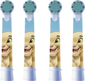 Toothbrush replacement heads Braun Oral‑B The Lion King — 4 pcs, extra soft bristles, multicolour