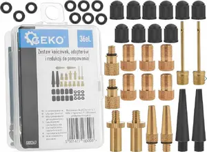 Accessory Set GEKO G01267 — 36-piece pump nozzles, adapters and reducers for inflation