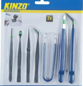 Kniedētāju un pincetu komplekts KINZO — universāls, 7 gab.