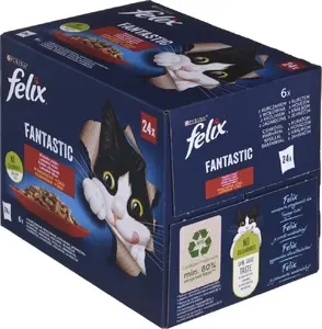 Mitrā suņu barība maisiņos Nestle FANTASTIC WIEJSKIE SMAKI komplekts 24 × 85 g (vistas, liellopa, trusis, jērs)
