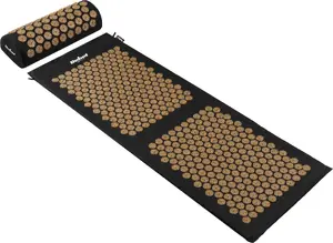 Acupressure Mat with Pillow Rebel Active RBA-6003-GL, 130×50 cm, golden spikes