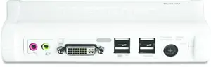 KVM switch TRENDNET TK-204UK, 4-port USB KVM, 1920x1200 max, DC powered, wired