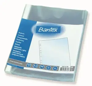 Folder Bantex 100550231 — Polypropylene (PP) Transparent A4, 260×325×12 mm, pack of 100