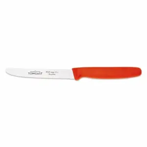 Kitchen knife Tomgast universal 11 cm blade, stainless steel, red non-slip antibacterial handle