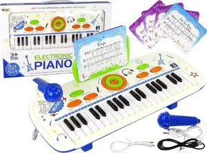 LEANToys electric piano keyboard for children blue with USB and MP3 functions