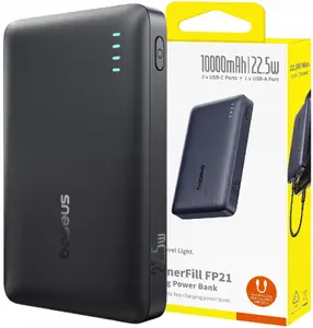 Power bank Baseus EnerFill FP21 10000 mAh 22.5W with USB-A and USB-C, black