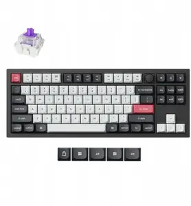 Mechanical Custom Keyboard Keychron Q3 HE QMK Wireless Fully Assembled with Knob — Carbon Black, Gateron Double-Rail Magnetic Nebula Switch