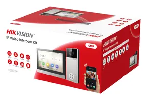 Video intercom system Hikvision DS-KIS613-S 7" (17.8 cm) display, 2688×1520 image, H.264/H.265/M-JPEG, IP65, IR night vision