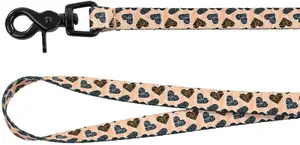 Leash barry king BarryKing Smycz Safari Love 25 mm x 120 cm, nylon dog lead