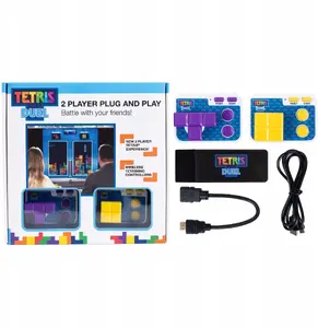 Konzole Cenega Tetris Duel retro arcade Plug & Play diviem spēlētājiem ar 2 kontrolieriem