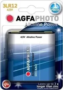 Battery AGFA 3R12 2700mAh single piece, cylindrical 4.5V flashlight/industrial battery