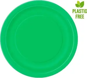 Paper plates GoDan 23 cm green, pack of 8