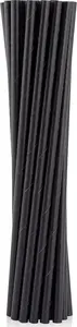 Paper drinking straws GoDan black 6×197 mm, pack of 12