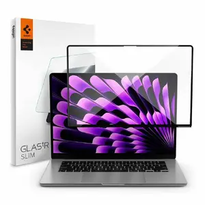 Laptop screen protector Spigen GLAS.tR SLIM for Apple laptops, transparent, 1 pcs