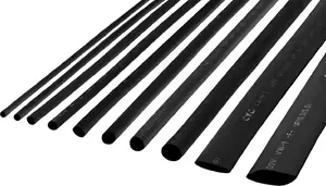 Termosaraujama caurule Cabletech 6,5 mm × 1 m, melna