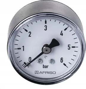 Pressure gauge Afriso RF50 0–6 bar 1/4" connection for heating systems