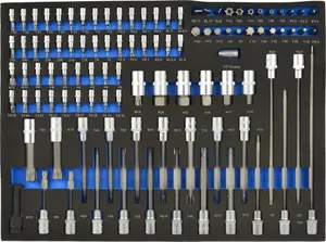 Socket and Bit Set GEKO G10833B — 102-piece Torx and bit set, CR-V steel