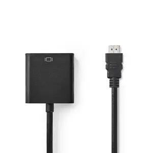 Видео-адаптер Nedis CCGB34900BK02 — 0,2 м HDMI Type A — VGA (D-Sub) с 3,5 мм аудио, черный