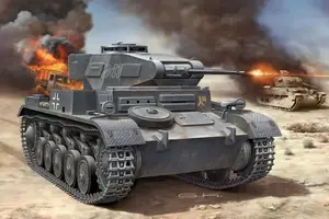 Модель танка REVELL PzKpfw II Ausf. F конструктор, масштаб 1:76, длина 63 мм
