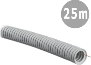 Elektroinstalācijas gofrēta caurule Tadpol RK031 (RKGLP 320N) 16/11 mm gaiši pelēka ar pilotu, 25 m