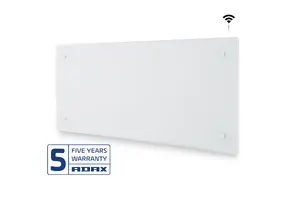 Настенный электрический обогреватель Adax Clea w/ Wi‑Fi H 12 — 1200 Вт, цифровой термостат, до 15 м², IP24, 230 В, белый