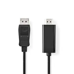 Кабель-переходник для видео Nedis CCGL37100BK30 — 3 м HDMI Type A на DisplayPort, диаметр 5 мм, черный
