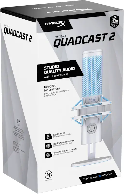HyperX QuadCast 2 USB galda mikrofons (Frost) Photo 11