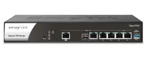 Wired router DrayTek Vigor 2962 with 2.5 Gigabit Ethernet, Dual‑stack IPv4/IPv6, USB 2.0/3.2 Gen1