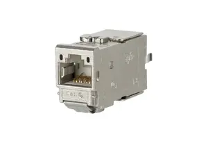 Разъём RJ-45 MetzConnect 130B11-E, нержавеющая сталь (цвет), корпус из цинка, 14.7×36×22.4 мм, упаковка 10 шт.
