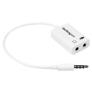 Headset adapter Sonstige MUYHSMFFADW — 3.5mm 4-pos (TRRS) to 2×3.5mm 3-pos (TRS) cable, white, 15.24 cm