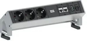 Удлинитель питания Sonstige Bachmann с 3x Schuko, 2x CAT6, HDMI, USB3.0 — 1,5 м, алюминий/пластик