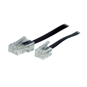 Telephone cable S/CONN 70256 — 6 m, RJ-45 to RJ-11, black