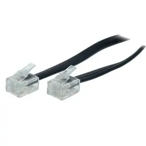 Telephone cable S/CONN maximum connectivity 70083 — 3 m, RJ-11 to RJ-11, Black