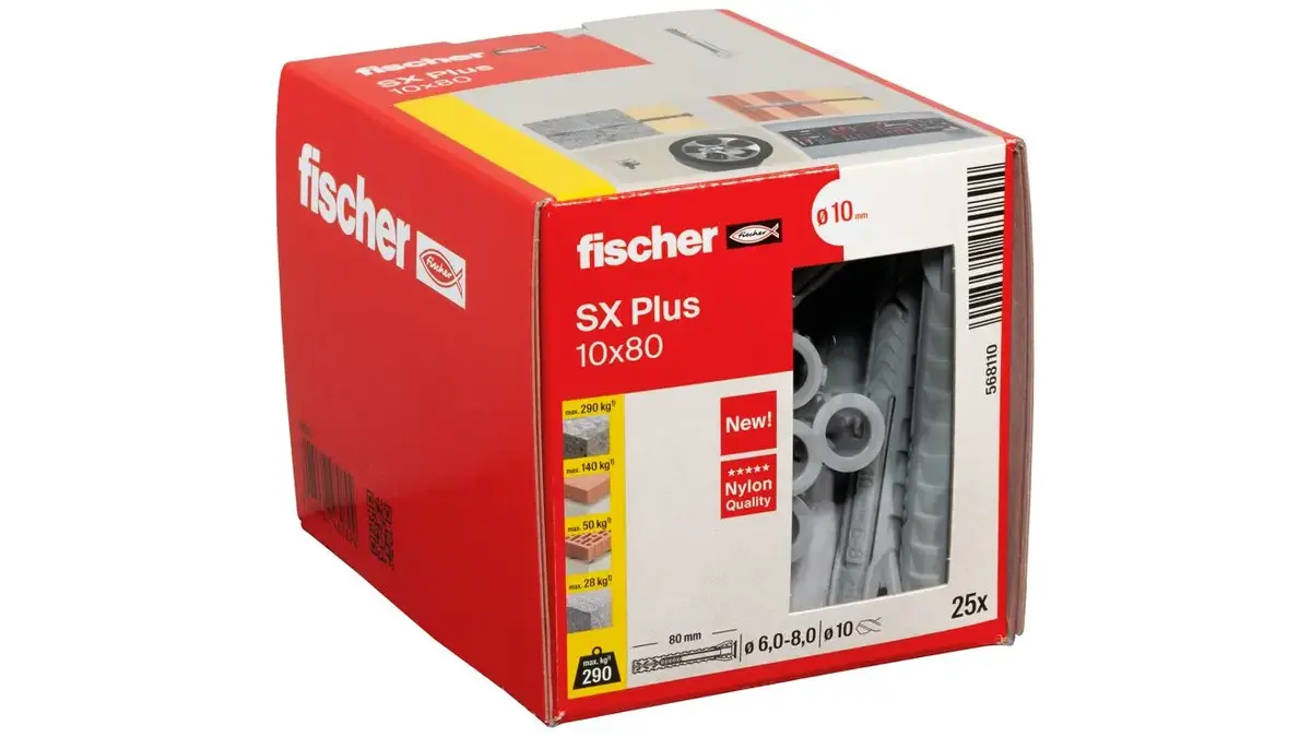 Paplašināmais dībelis Fischer 568110 Ø10×80 mm, 25 gab. Photo 2