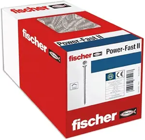 Skrūve Fischer 670501 — tērauda koka skrūve 100 mm, Ø 6 mm, 60 mm vītne, 25 gab.