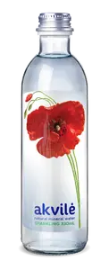 Mineral water Akvilė lightly carbonated in glass bottle 0.33 L