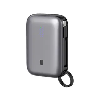 Power bank Fellowes PLAPMPB1020C 10000 mAh 20W PD, 2× USB-C, 1× USB-A, 1 m USB‑C cable, black