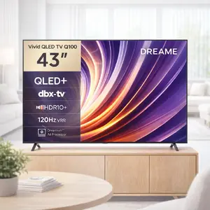 Телевизор Dreame Vivid Q100 43", QLED+, 4K UHD, Google TV, 120 Гц, процессор с искусственным интеллектом, черный