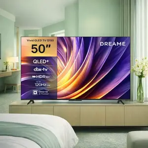 Smart TV Dreame Vivid Q100 50", QLED+, 4K UHD, Google TV,  120Hz, AI processor, black