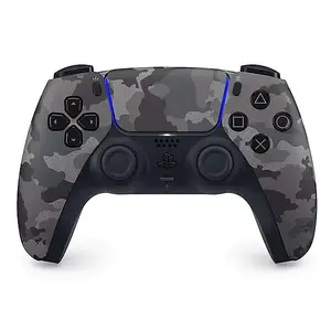 Sony DualSense Wireless Controller Grey Camouflage for PlayStation 5 with Bluetooth, USB Type-C, and Built-in Battery